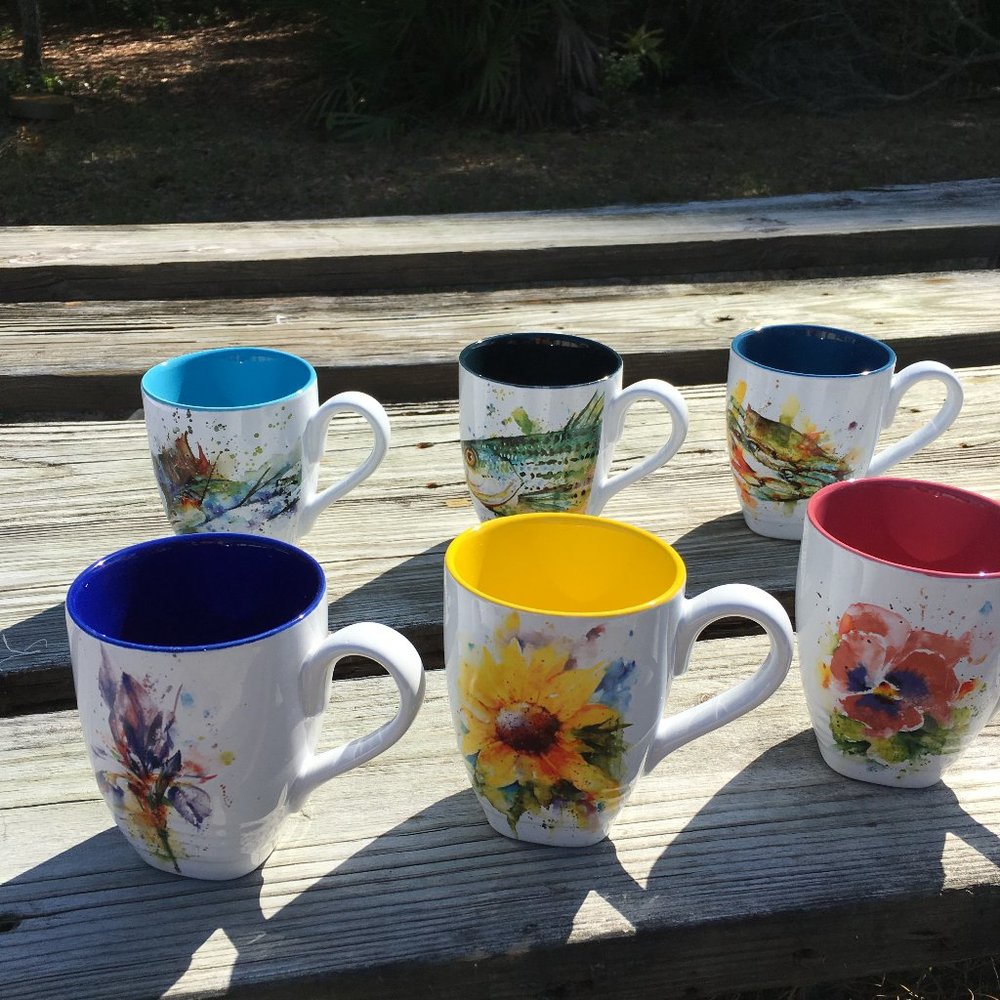 Dean Crouser Watercolor Artist mugs and Coasters